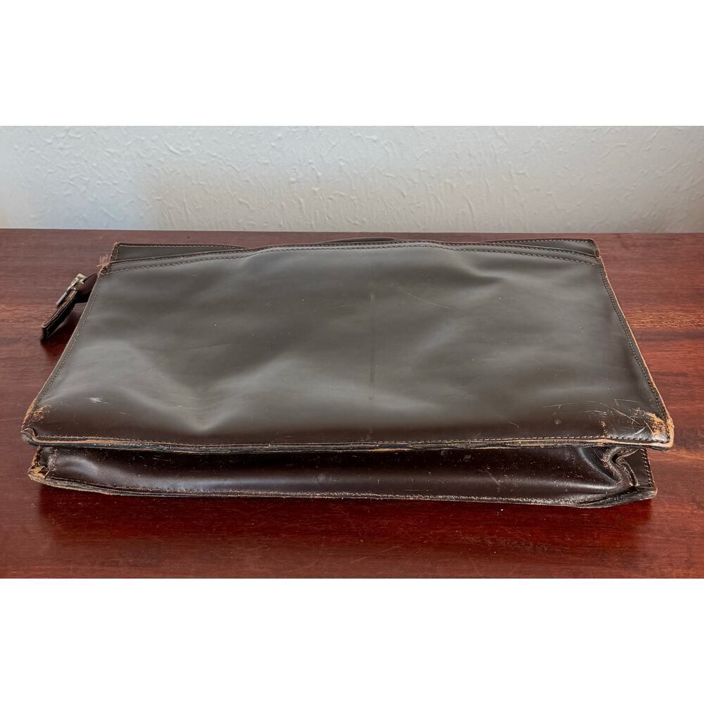Brown Leather Briefcase Work Bag